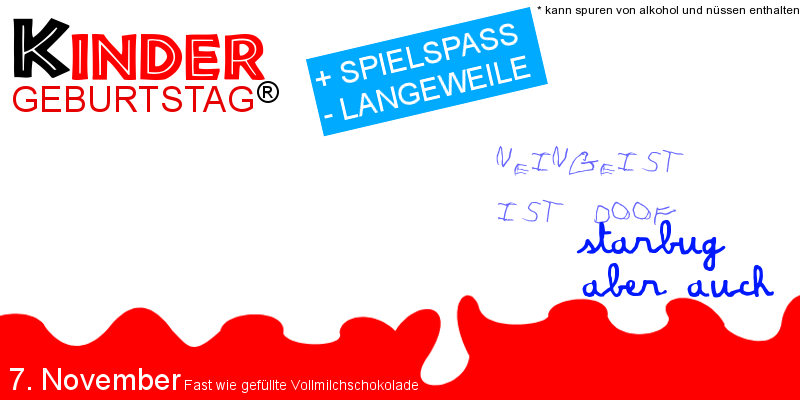 kindergeburtstag am 7. november